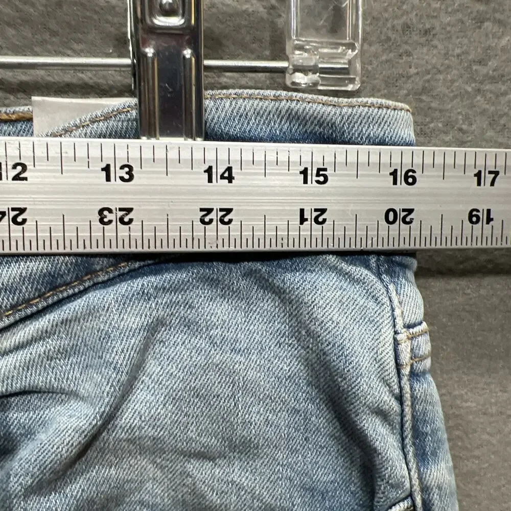 Zara Mid Waist Slim Thigh Tapered Leg Jeans Light Blue Wash Mens Size 32 READ